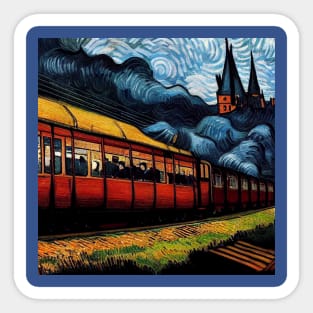 Starry Night Wizarding Express Train Sticker